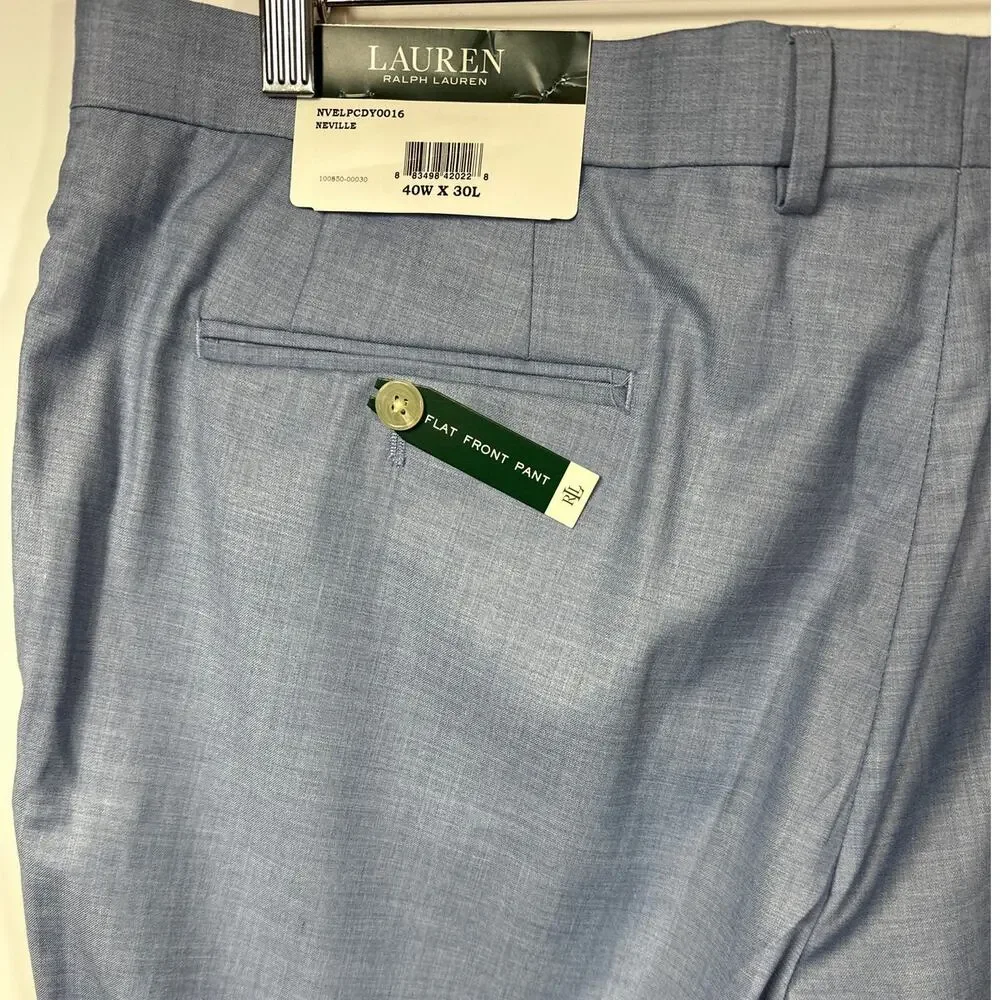 Lauren Ralph Lauren Men's Neville Dress Trouser Pants Blue Size 40W x 30L Golf